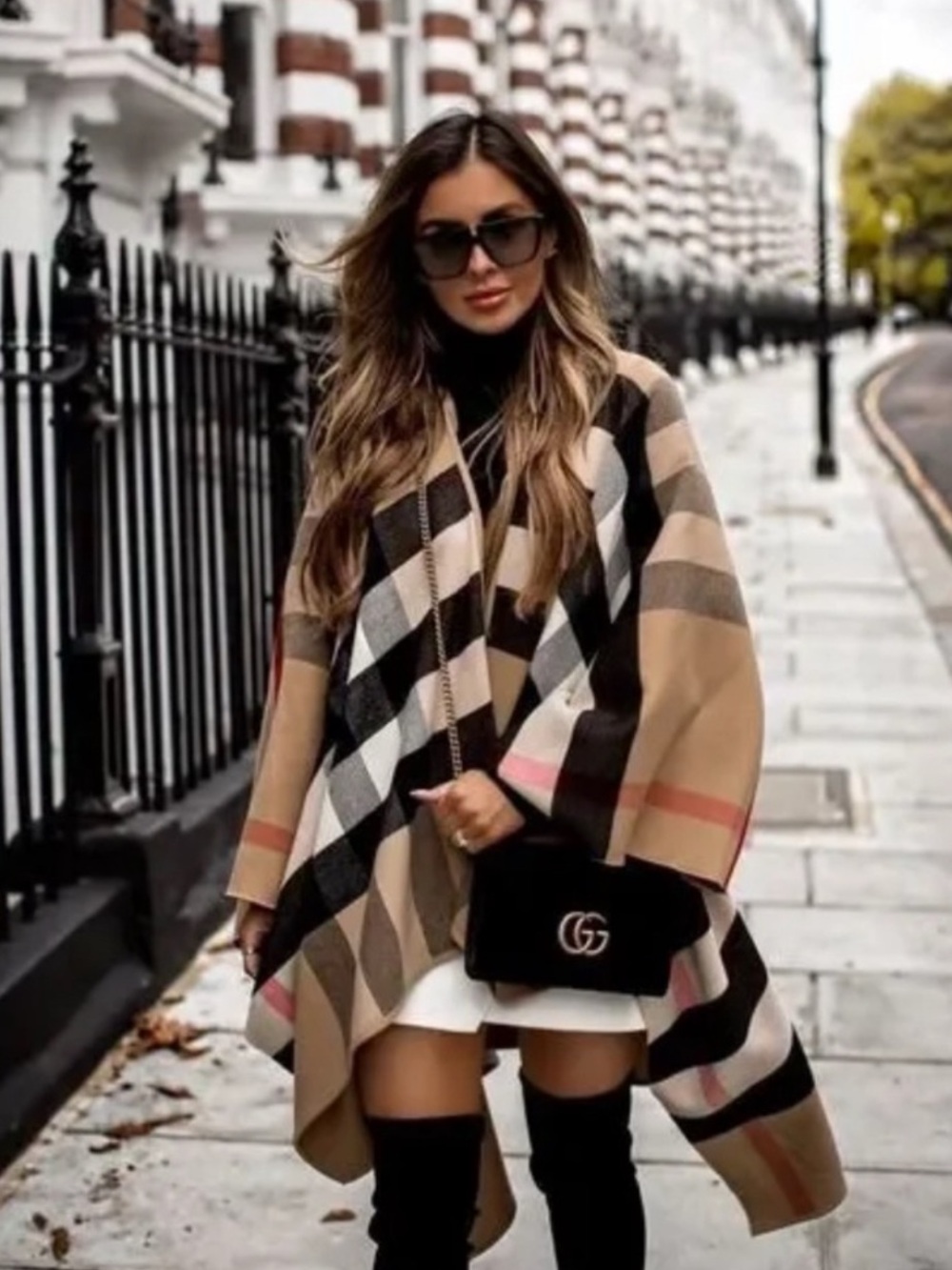 🧣NWOT Burberry London 2026 Cashmere Mega Giant Check Scarf Wrap 🧣